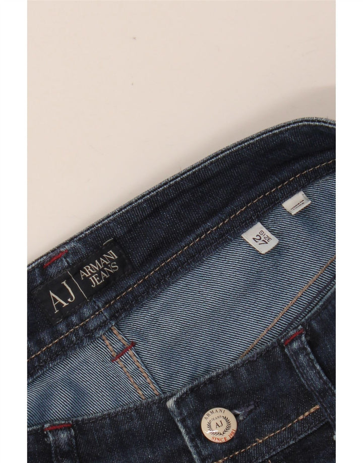 ARMANI Vaqueros Rectos Mujer W27 L28 Azul Marino