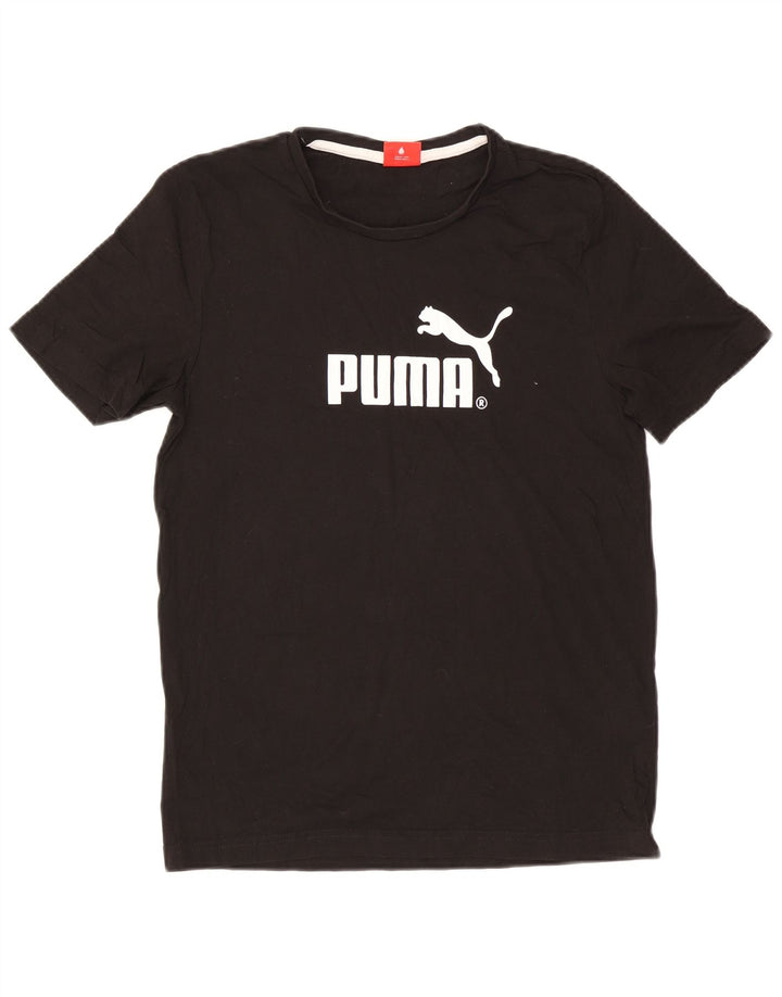 Puma - Camiseta gráfica para hombre, talla pequeña, algodón negro