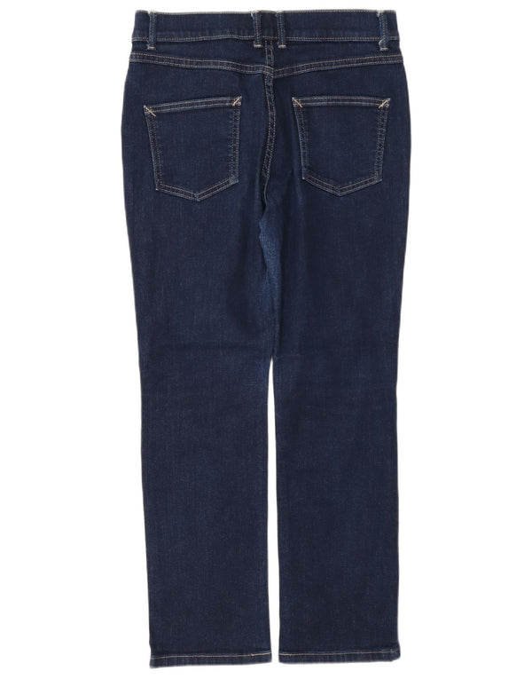 Marks & Spencer Vaqueros rectos para mujer UK 12 Medium W30 L27 Azul marino Algodón