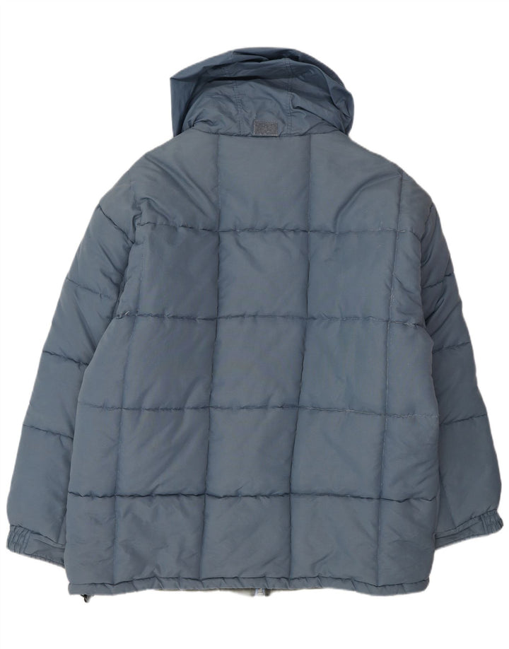 Vintage hombres chaqueta acolchada Reino Unido 40 azul grande