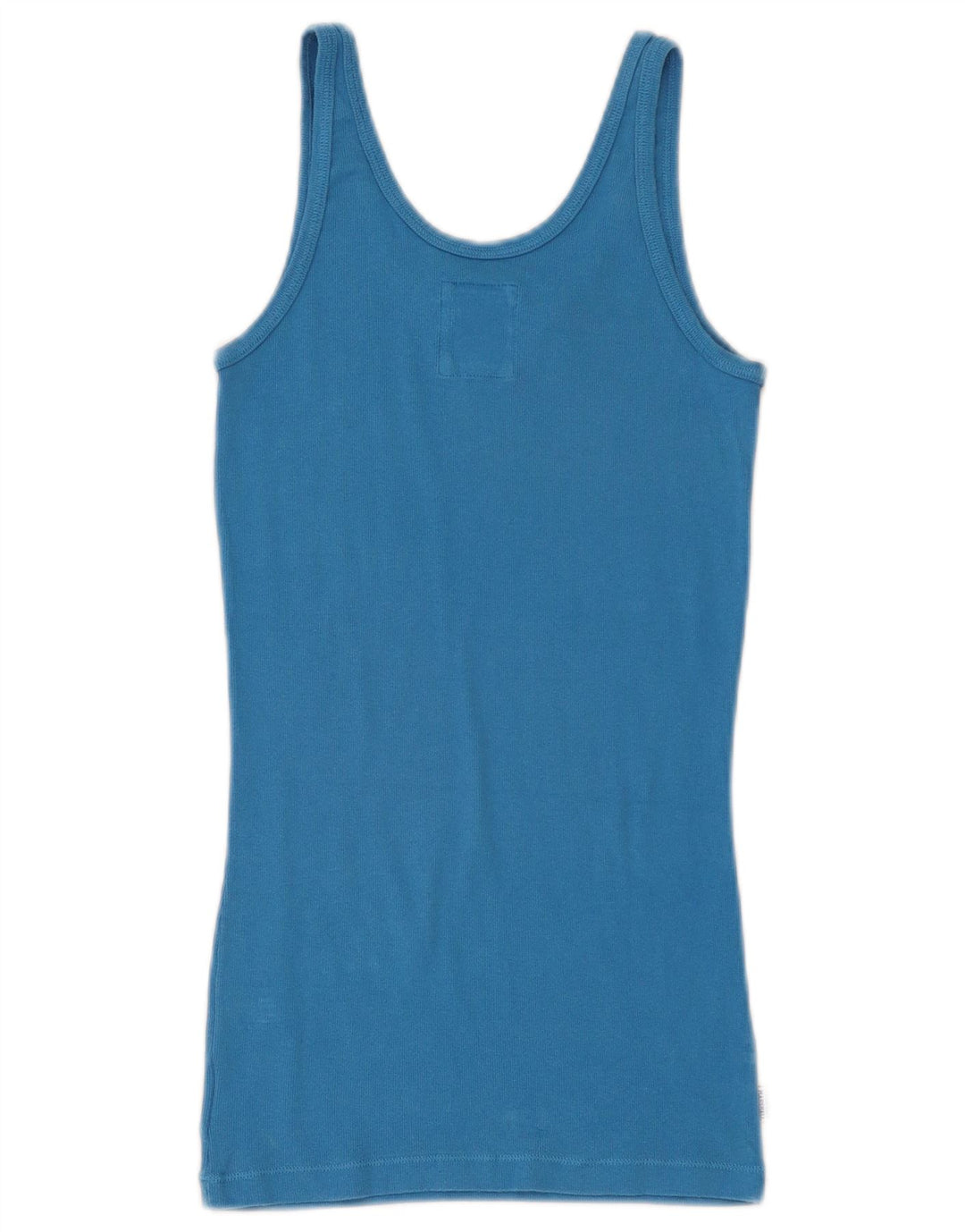 Franklin & Marshall Camiseta sin mangas gráfica para mujer UK 12 Algodón azul medio