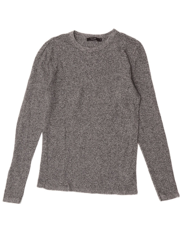 Jack & Jones Hombre Top Manga Larga Algodón Moteado Gris Medio