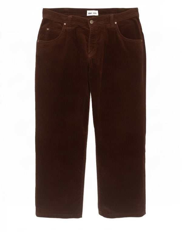 Lee Mens Brooklyn Pantalones Rectos De Pana W42 L29 Algodón Marrón
