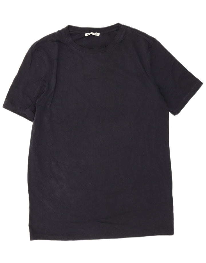 Zara Hombre Camiseta Top Grande Azul Marino