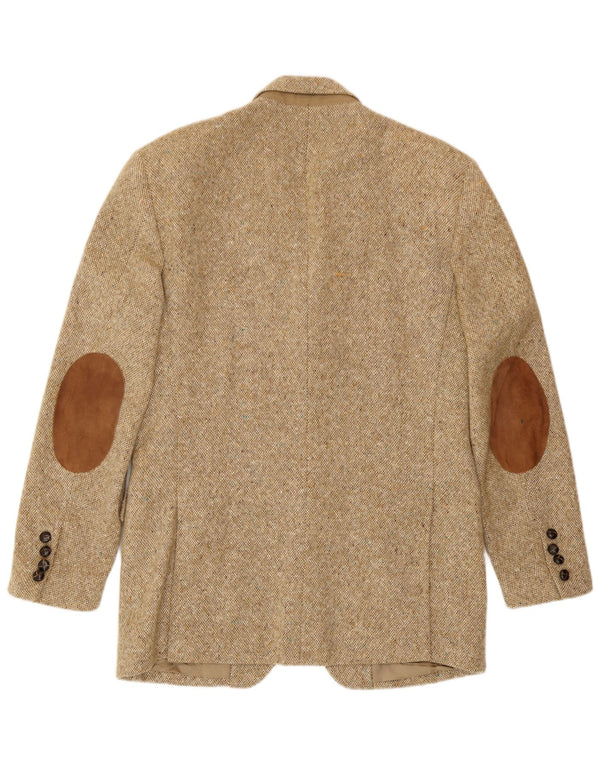 John Hanly&Co Ltd Chaqueta tipo blazer de 3 botones para hombre UK 38 Medio beige moteado