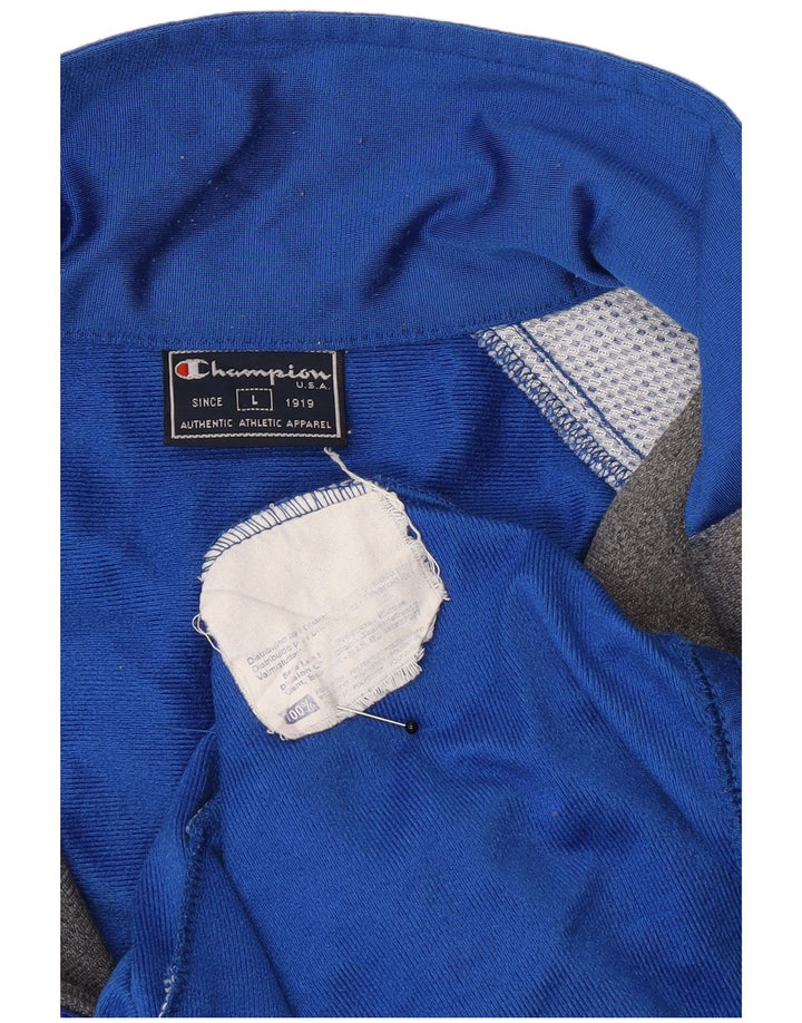 Champion Chaqueta De Chándal Con Gráfico Para Hombre Poliéster Con Bloques De Color Azul Grande