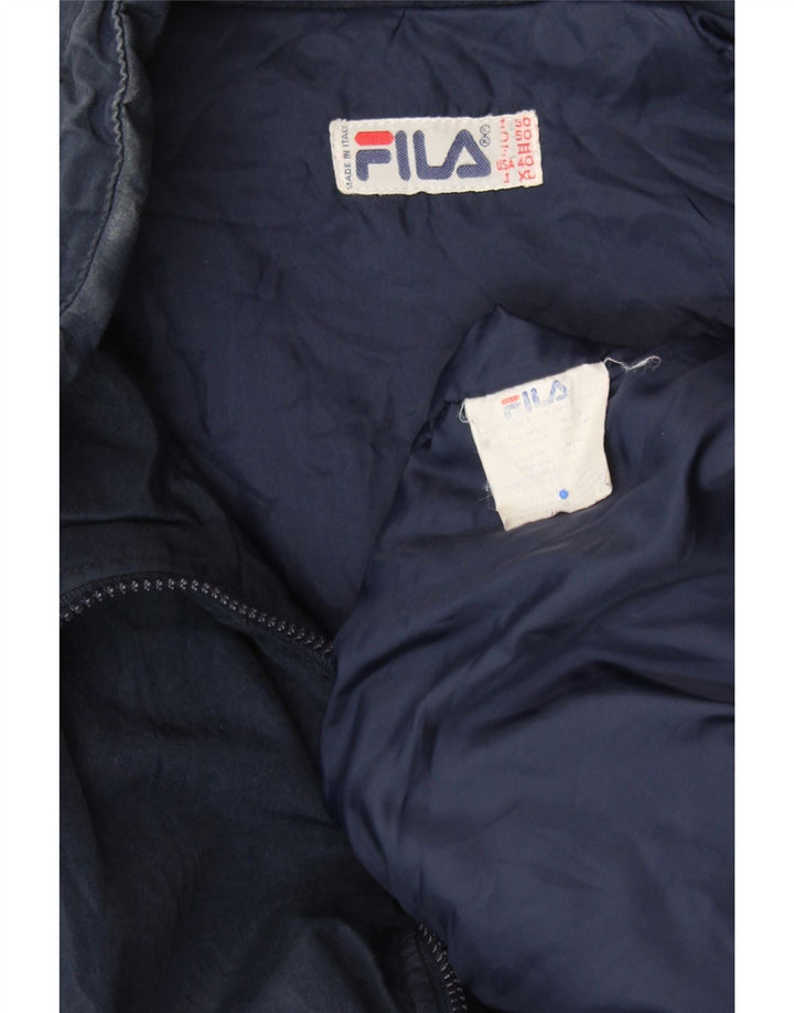 FILA Chaqueta acolchada Magic Line para hombre UK 42 XL Azul marino Colorblock