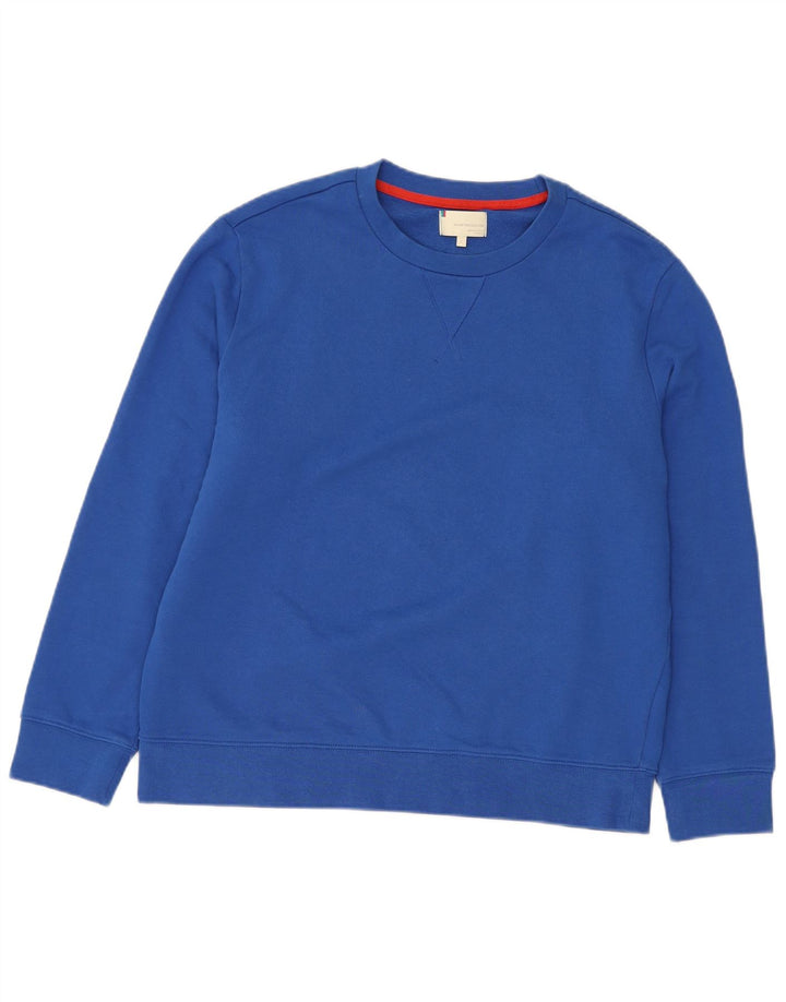 VINTAGE sudadera para hombre Jumper algodón azul grande