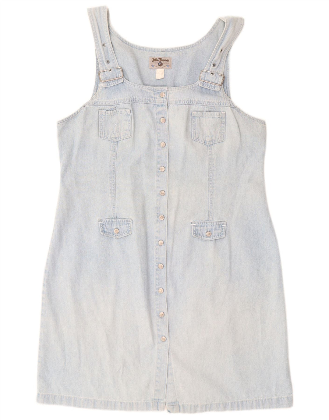 JOHN BANER Vestido vaquero sin mangas para mujer IT 50 XL Algodón azul