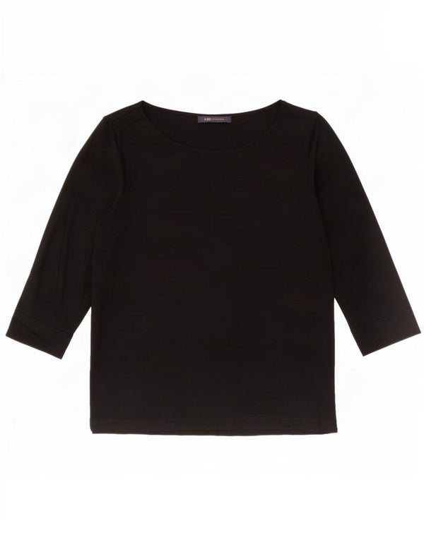Marks & Spencer Top para mujer manga 3/4 UK 46 Large Viscosa negra