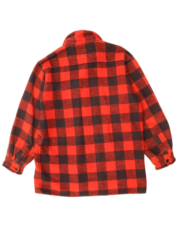 CANADIAN Camisa de franela de leñador para hombre Algodón a cuadros rojos grandes