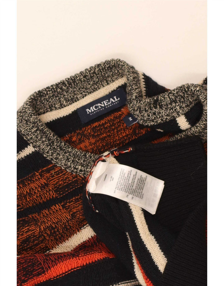 McNeal - Jersey de cuello redondo para hombre, talla mediana, multicolor, a rayas