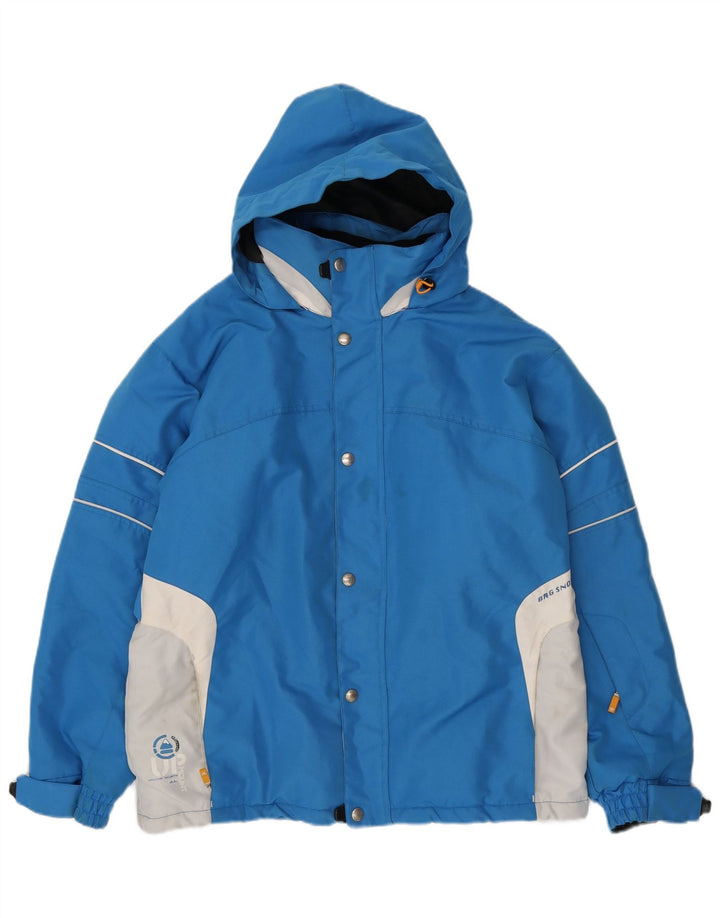 BRUGI Chaqueta cortavientos con capucha para hombre UK 38 Medium Blue Colourblock