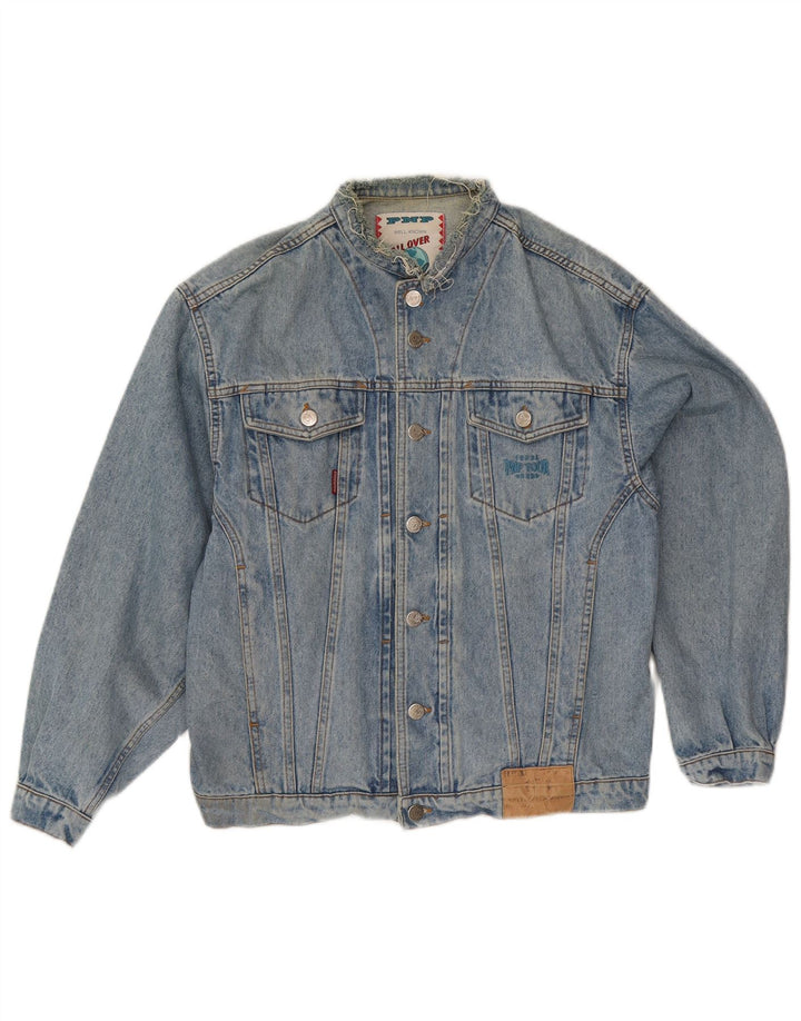 Vintage hombres chaqueta de mezclilla Reino Unido 36 pequeño azul