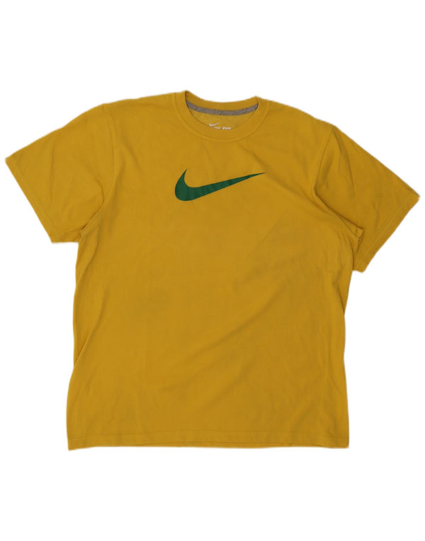 Nike Camiseta Dri Fit Graphic para Hombre UK 42/44 Grande Amarillo