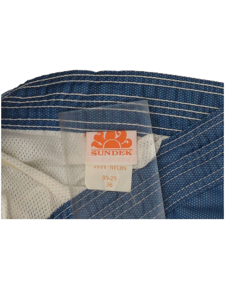 Sundek Bañador para hombre, talla grande, nailon azul