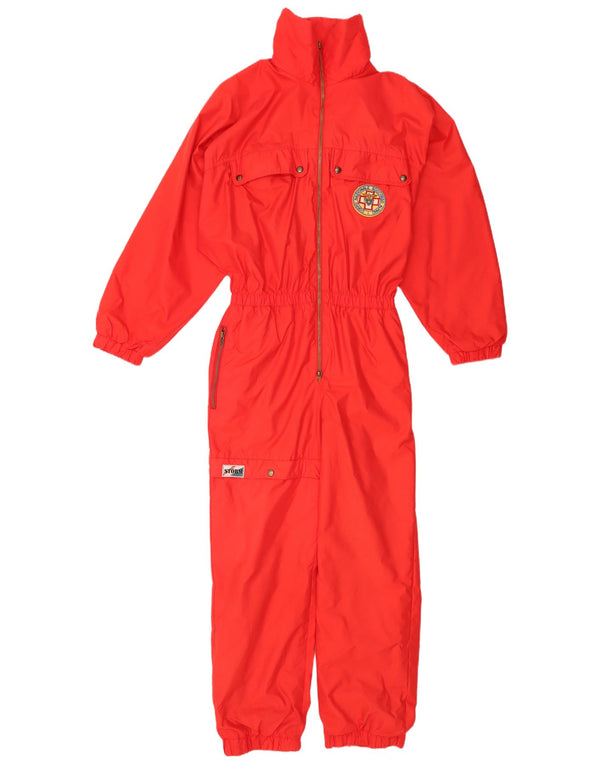 Mono de esquí vintage para hombre grande poliamida roja