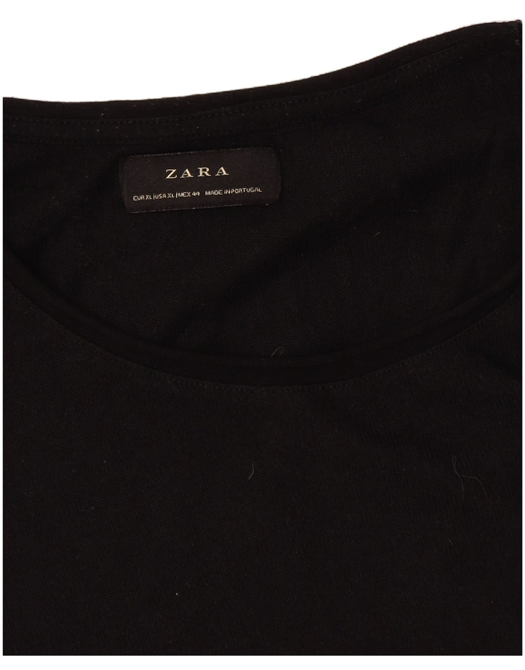 Zara Hombre Camiseta Top XL Negro