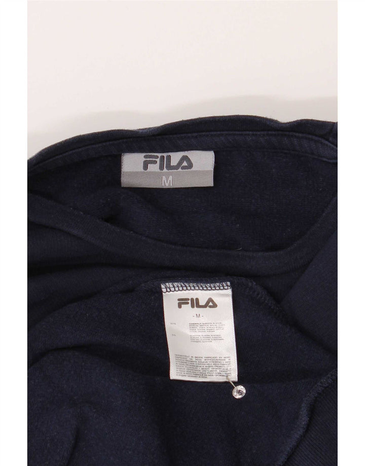 Fila Mujer Sudadera Jumper UK 14 Medium Azul Marino Algodón