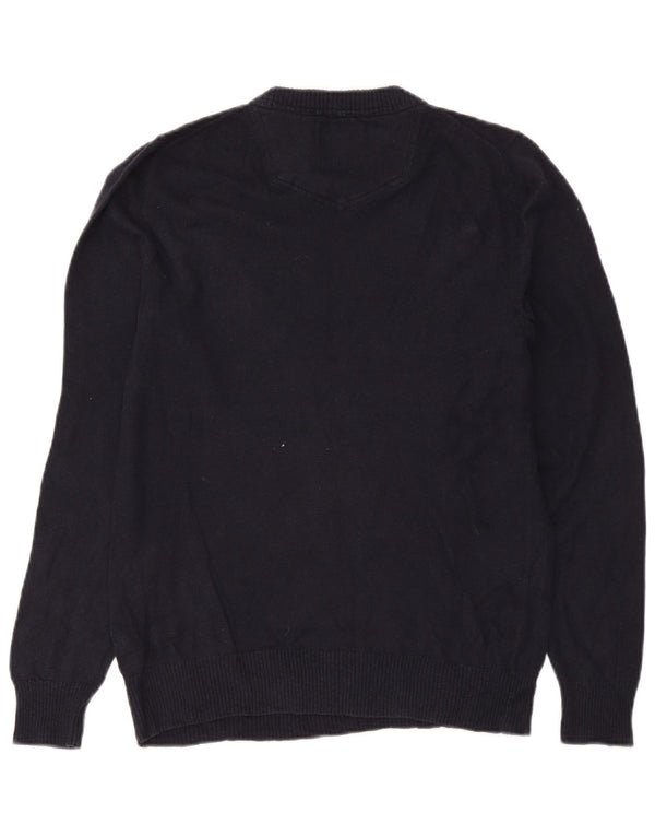 Jersey con cuello en V para hombre Fat Face Small Azul marino Algodón