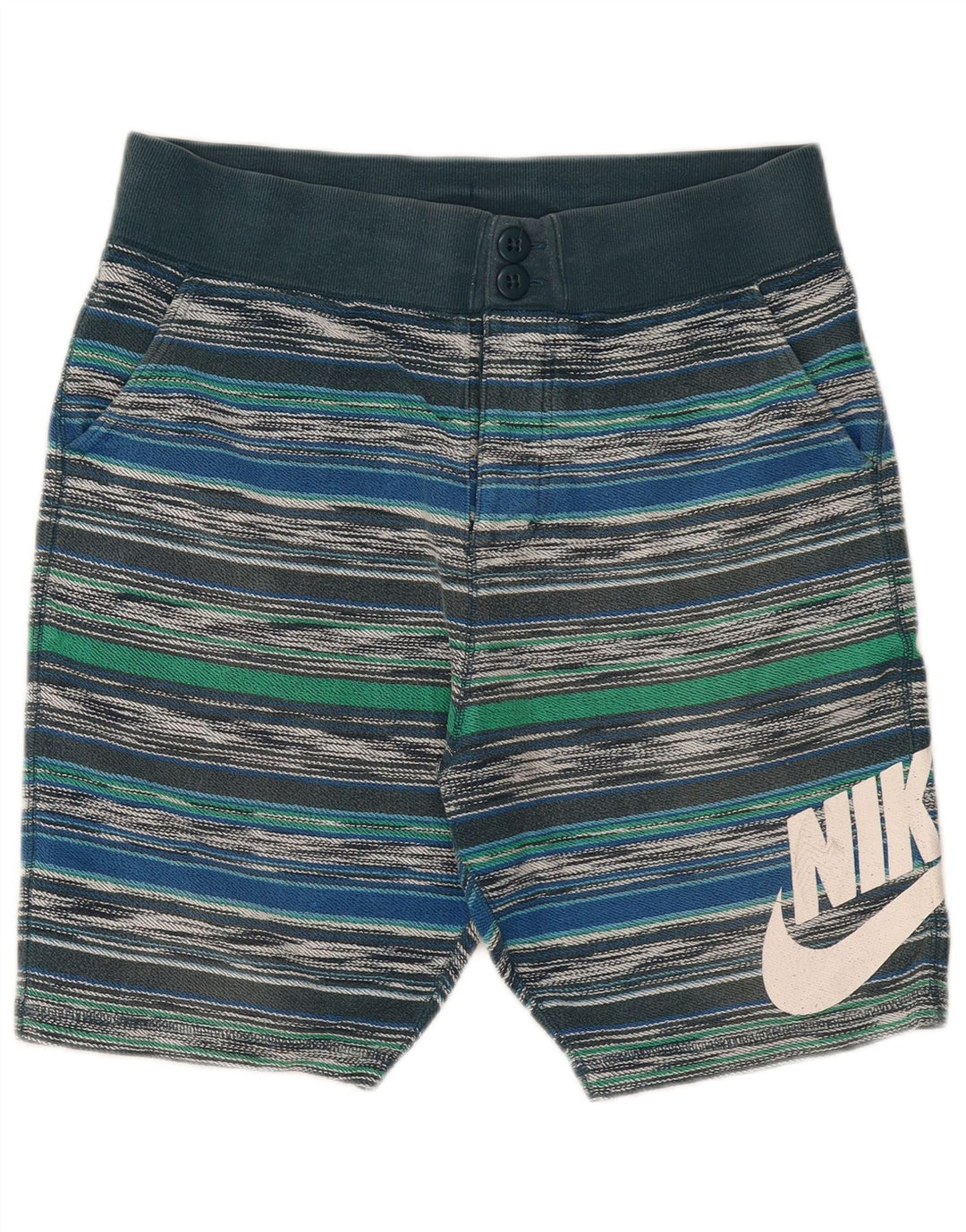 Nike - Pantalones cortos deportivos para hombre, talla grande, algodón a rayas multicolor