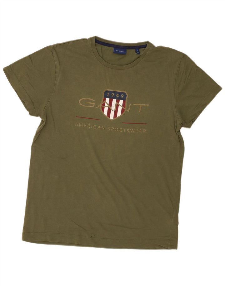 Gant Camiseta Gráfica Top Medium Khaki Algodón |