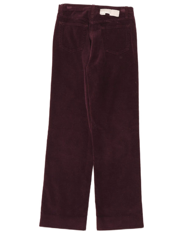 Iceberg Pantalones Rectos De Pana Mujer W29 L30 Algodón Burdeos