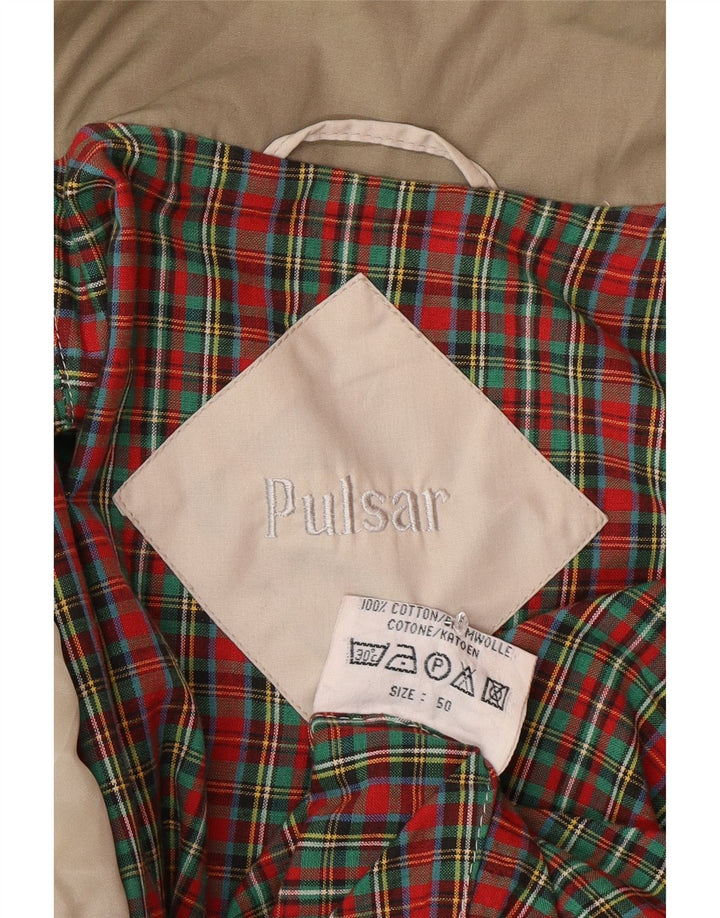 Chaqueta bomber vintage para hombre IT 50 Poliéster beige grande