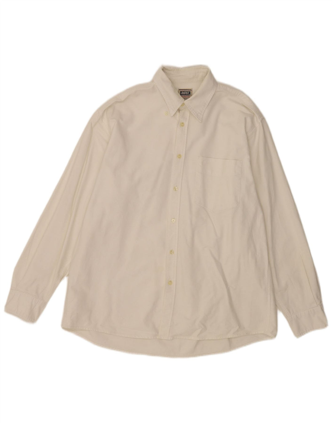 Camisa Rifle Hombre XL Algodón Blanco