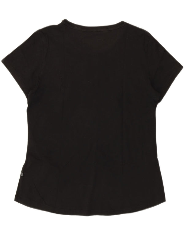 PUMA Camiseta gráfica para mujer Top UK 14 Medium Black Cotton