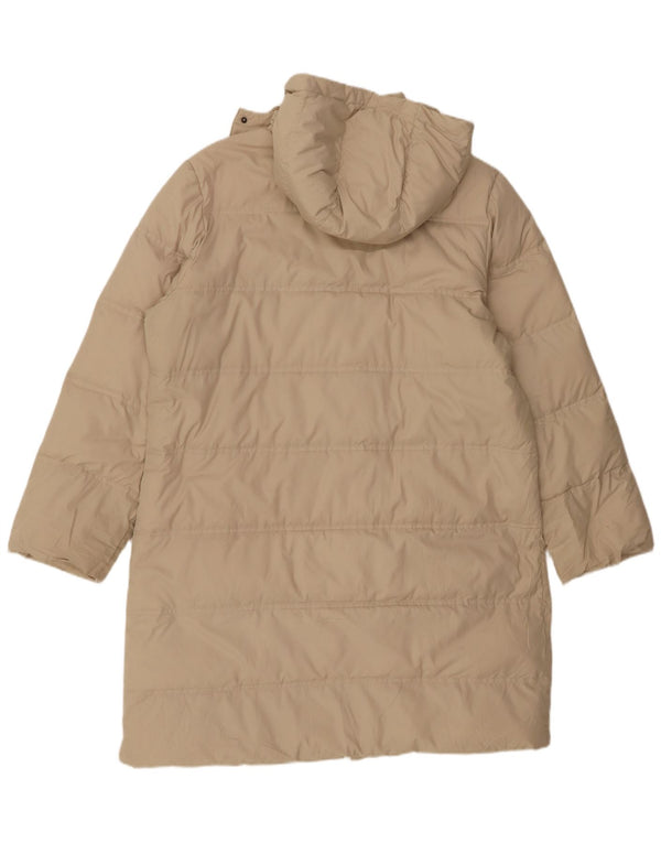 Fila Abrigo acolchado con capucha para mujer Reino Unido 46 Poliéster beige grande