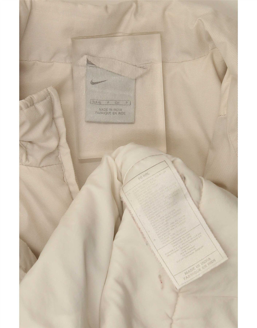 Nike Chaqueta acolchada de gran tamaño para mujer US 4/6 Small Beige Poliéster