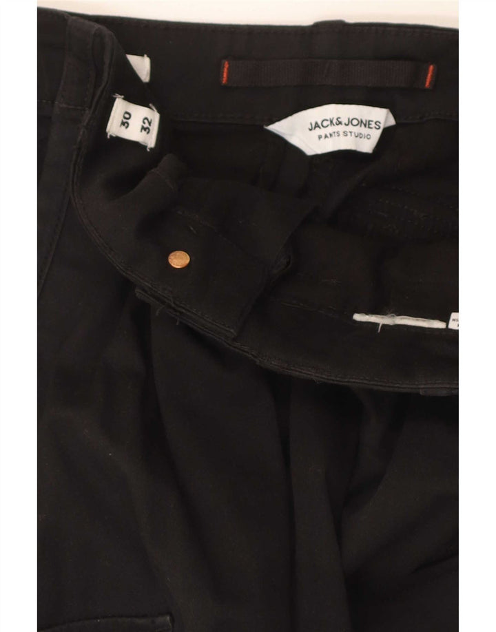 Jack & Jones Hombre Joggers Cargo Pantalones W30 L32 Negro