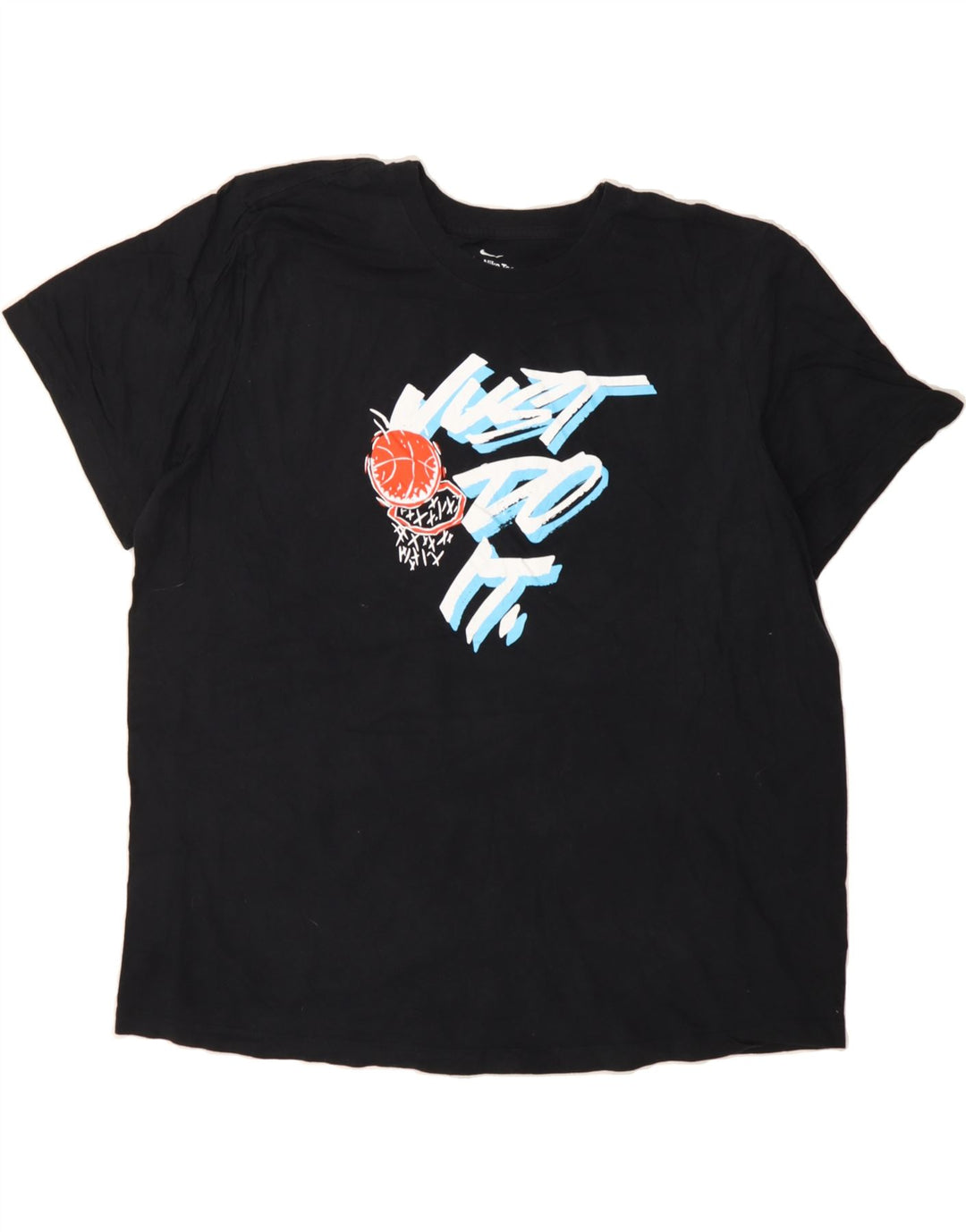 NIKE Mens Graphic T-Shirt Top 2XL Black Vintage Nike and Second-Hand Nike from Messina Hembry 