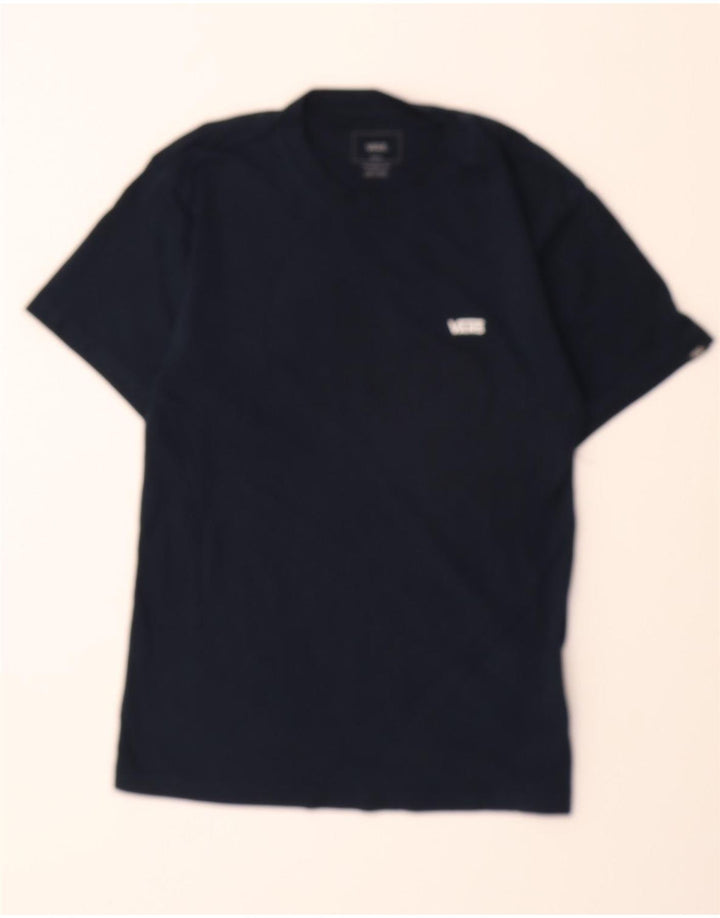 VANS Mens Classic Fit T-Shirt Top Small Navy Blue Cotton Vintage Vans and Second-Hand Vans from Messina Hembry 