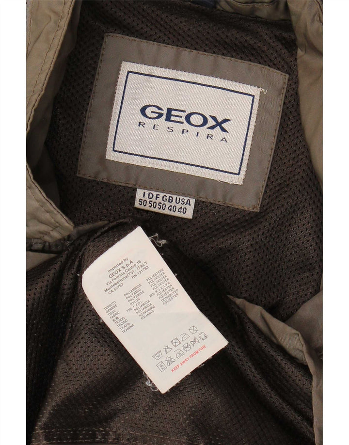 Geox Mens Respira Utility Jacket UK 40 Large Caqui Poliéster