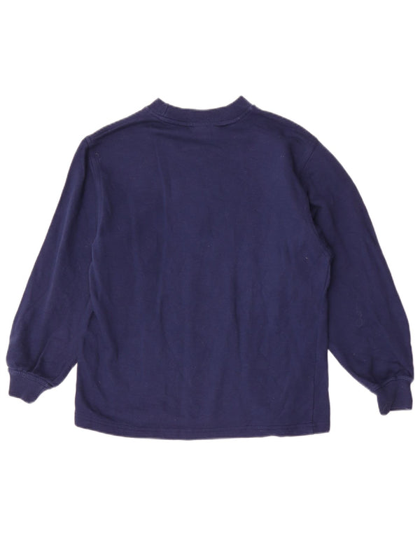 Adidas Boys Graphic Top Manga Larga 11-12 Años Azul Marino Algodón