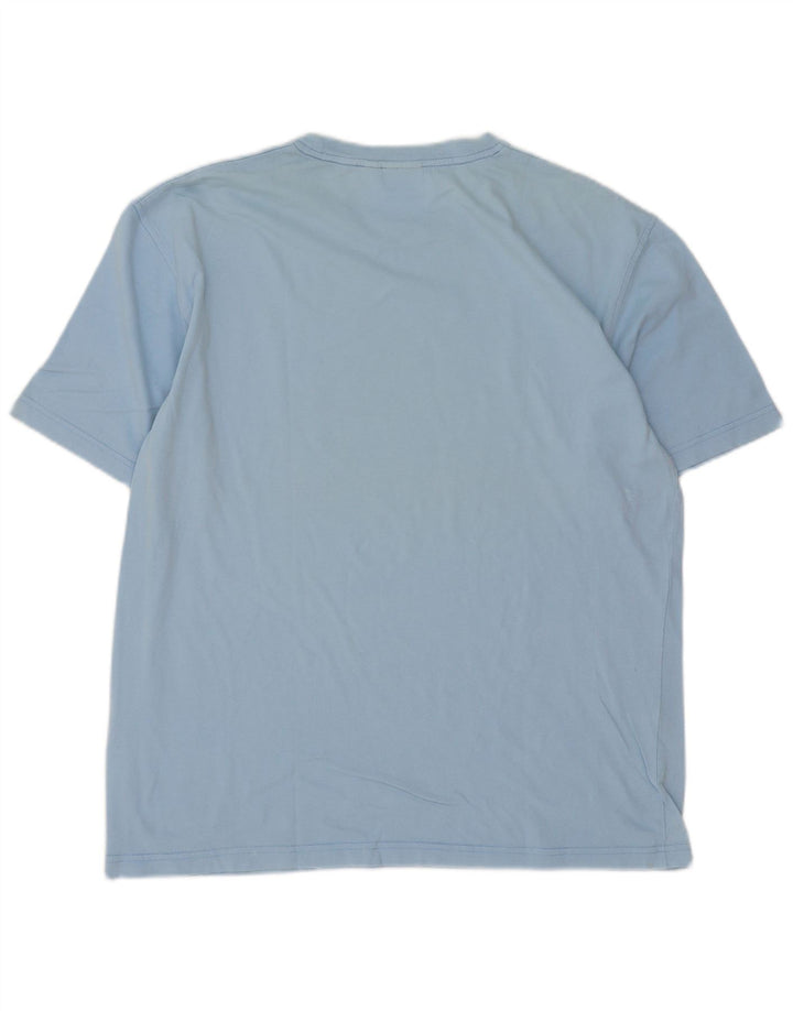 Ellesse - Camiseta gráfica para hombre, talla grande, algodón azul