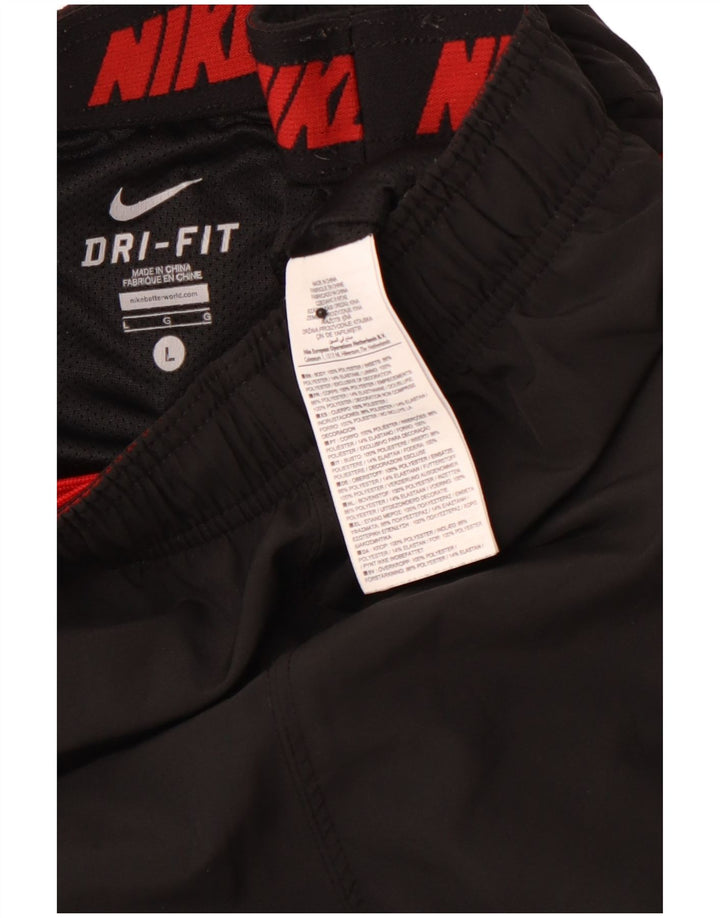 NIKE Pantalón corto deportivo para hombre Large Black Colourblock Poliéster