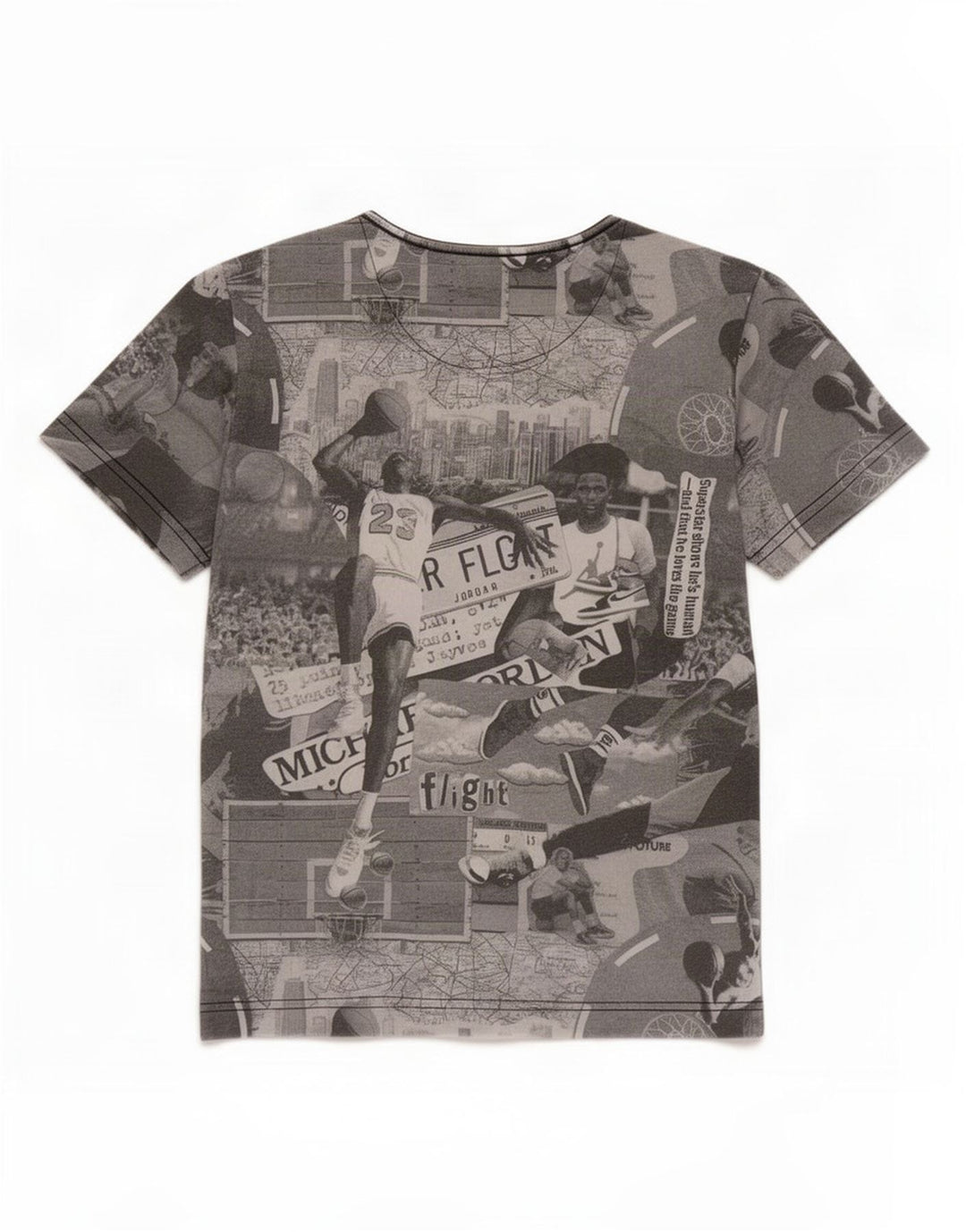 Jordan Camiseta gráfica para niño 10-11 años Algodón de patchwork gris medio