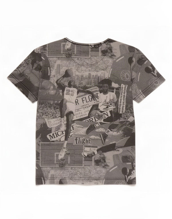 Jordan Camiseta gráfica para niño 10-11 años Algodón de patchwork gris medio