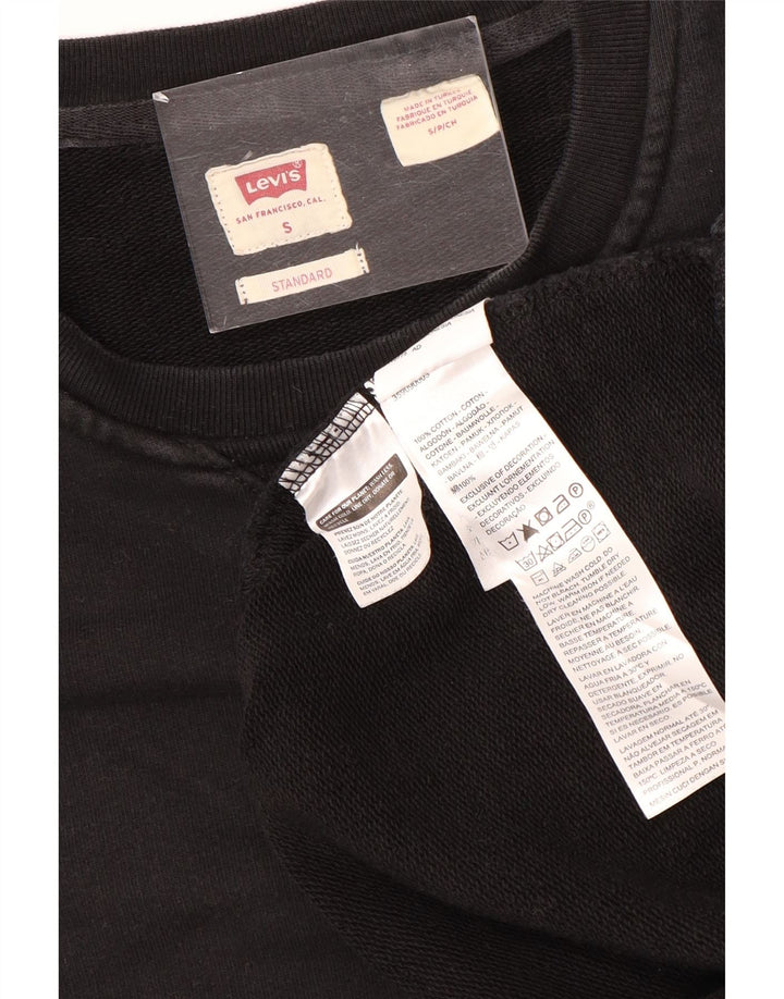 Levi's Hombre Sudadera Estándar Jumper Pequeño Algodón Negro