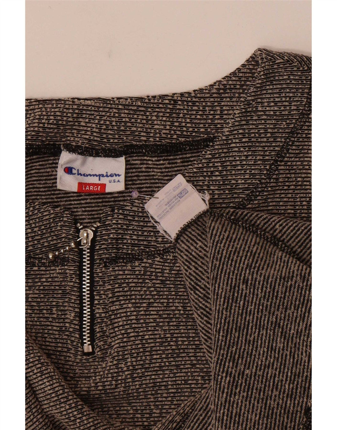 Champion Top corto para mujer de manga larga UK 46 Poliéster moteado gris grande