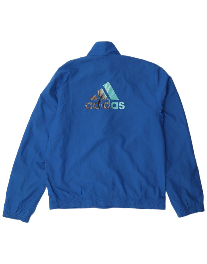 Adidas Hombre Chándal Top Chaqueta Pequeña Azul Poliéster
