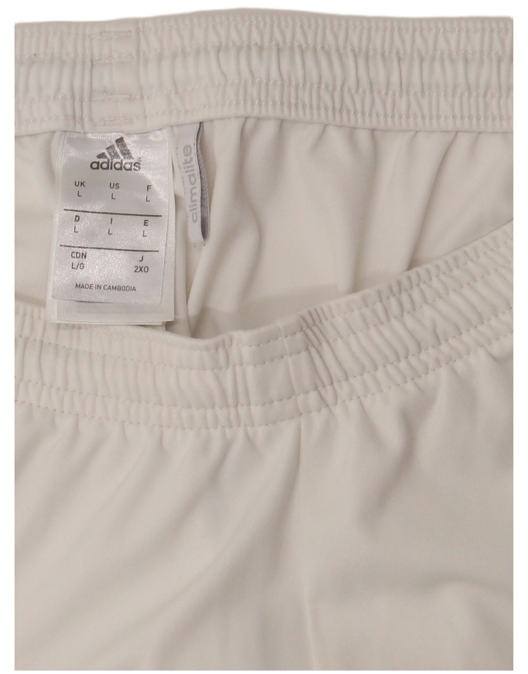 ADIDAS Pantalones cortos deportivos Climalite para hombre Poliéster blanco grande