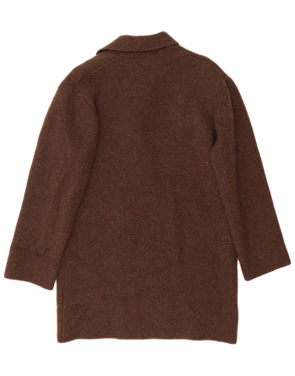 Zara Mujer Abrigo Extragrande UK 10 Small Lana Caqui