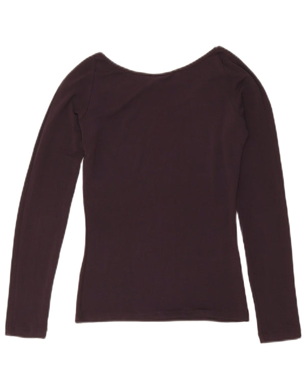 Patrizia Pepe Top para Mujer Manga Larga US 6 Medium Borgoña