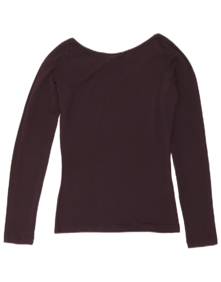 Patrizia Pepe Top para Mujer Manga Larga US 6 Medium Borgoña