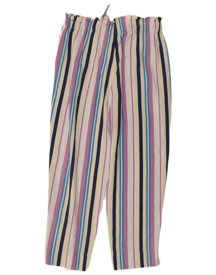 Benetton Pantalón Cropped Mediano W30 L26 Rayas Multicolor