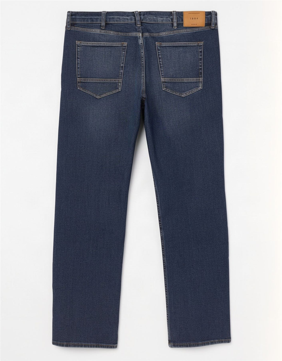 Marks & Spencer Vaqueros rectos regulares para hombre W42 L31 Algodón azul marino